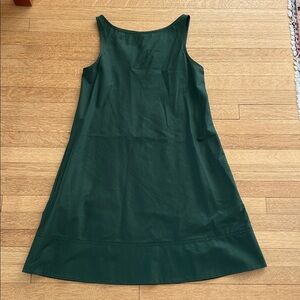 Theory Dark Green Mini Dress sleeveless minimalist size 4 vintage 2000s